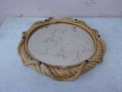 Round Rope Mirror Adrien Audoux and Frida Minet circa 1960