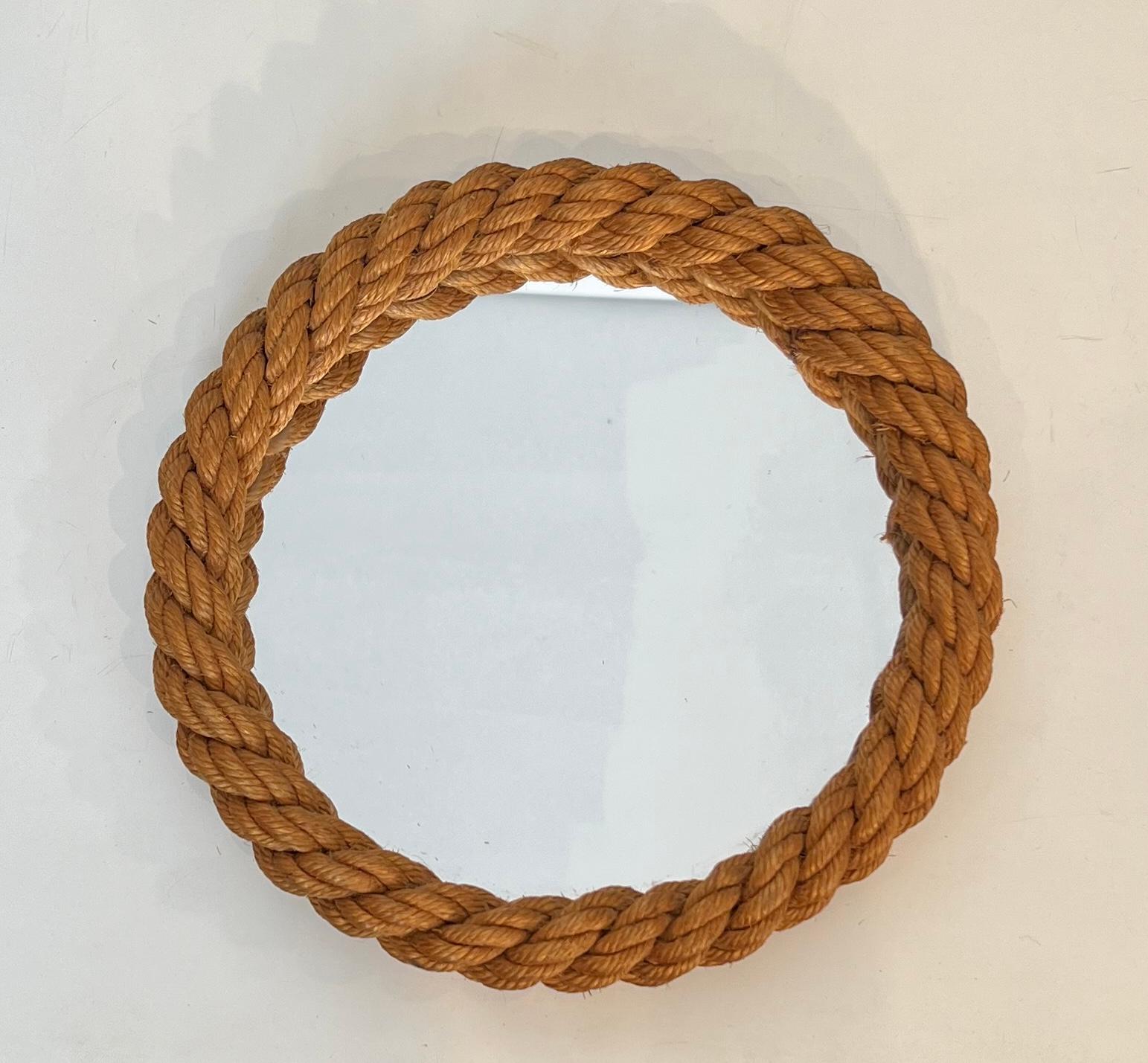 Round Rope Mirror By Audoux Minet For Sale 4