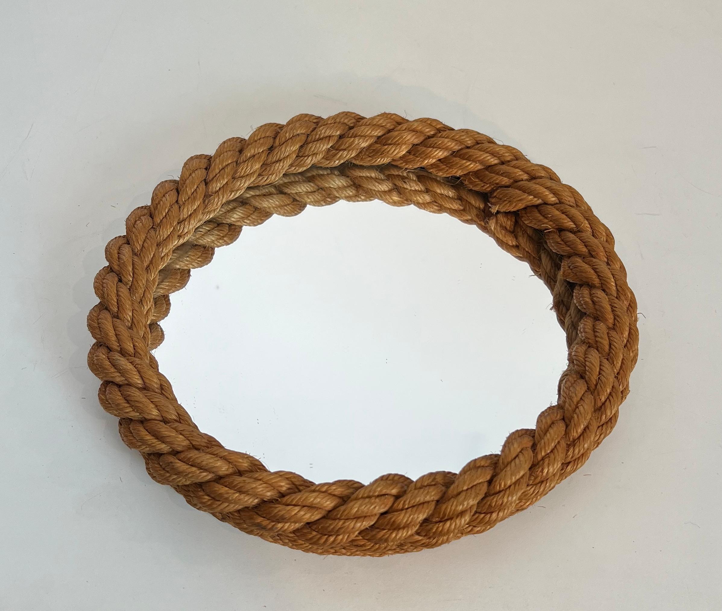 Round Rope Mirror By Audoux Minet For Sale 5