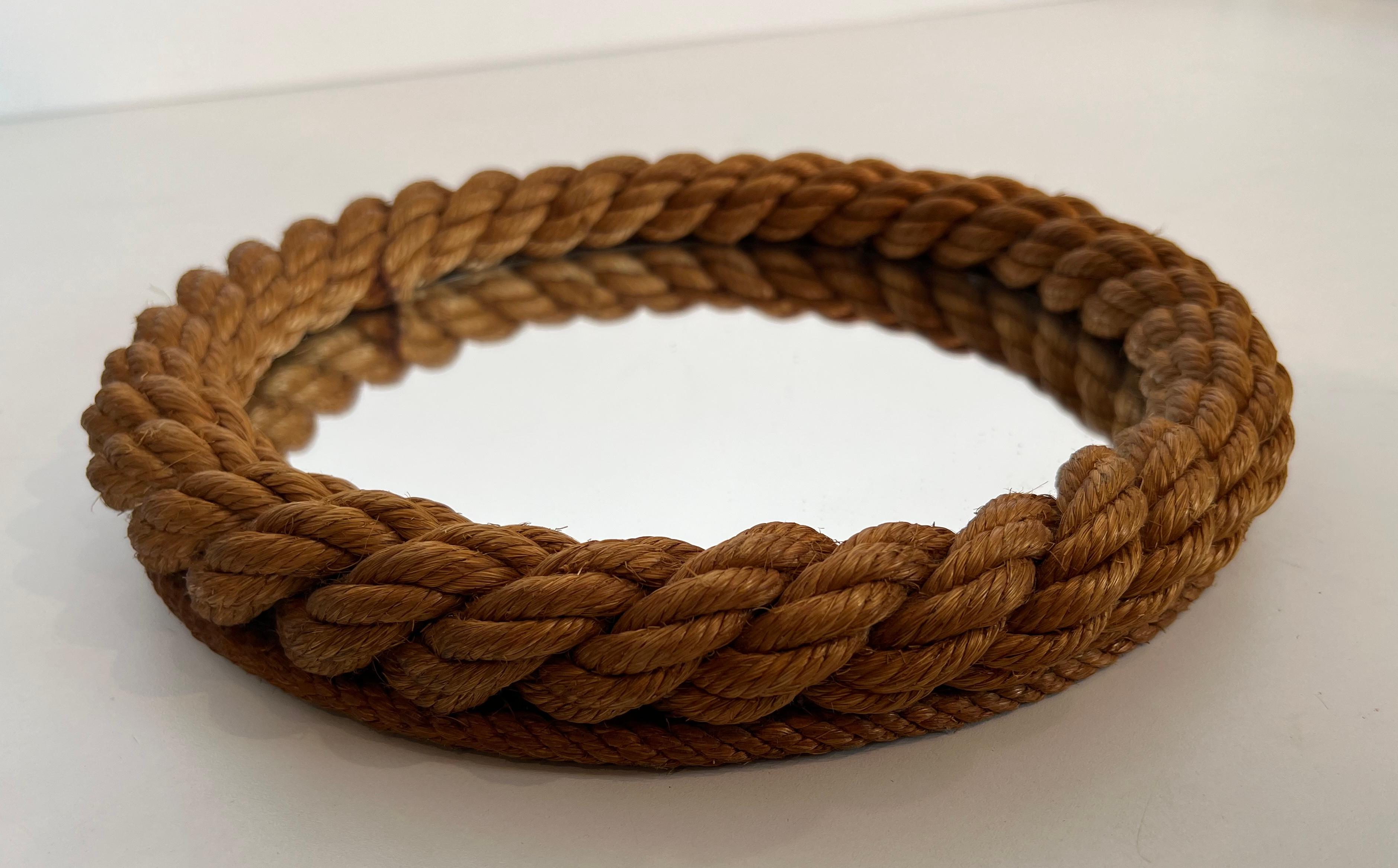 Round Rope Mirror By Audoux Minet For Sale 8