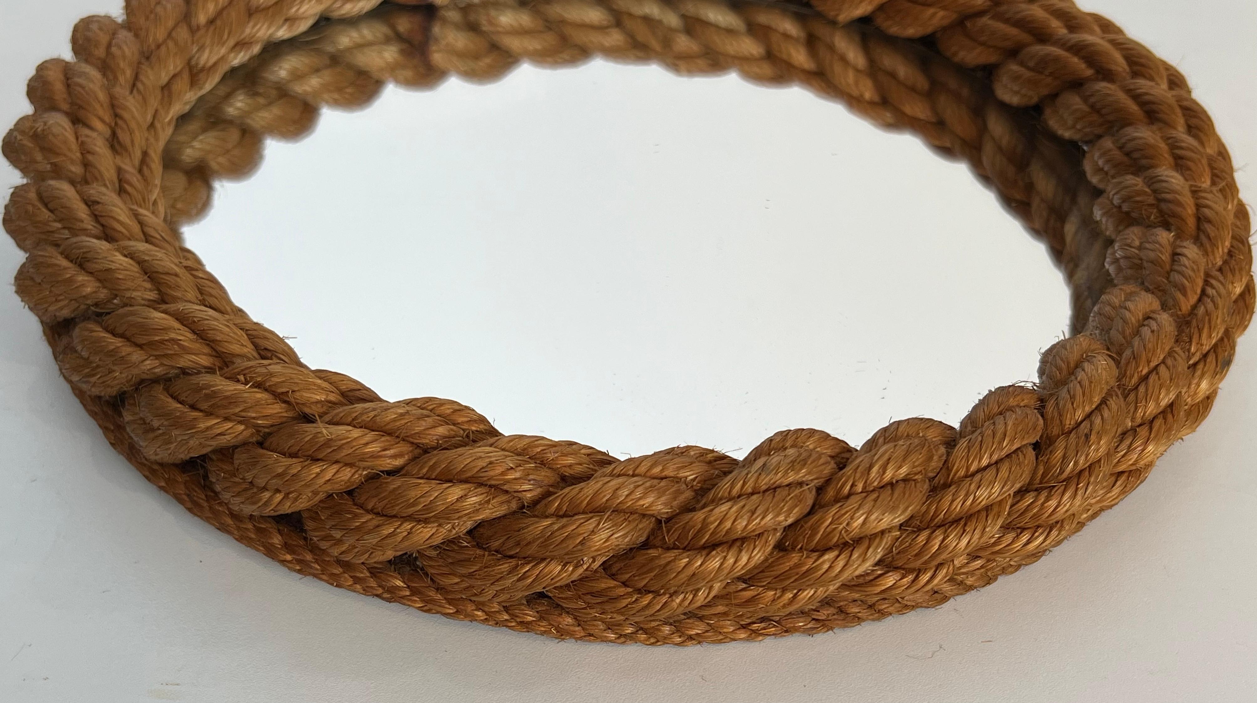Round Rope Mirror By Audoux Minet For Sale 1