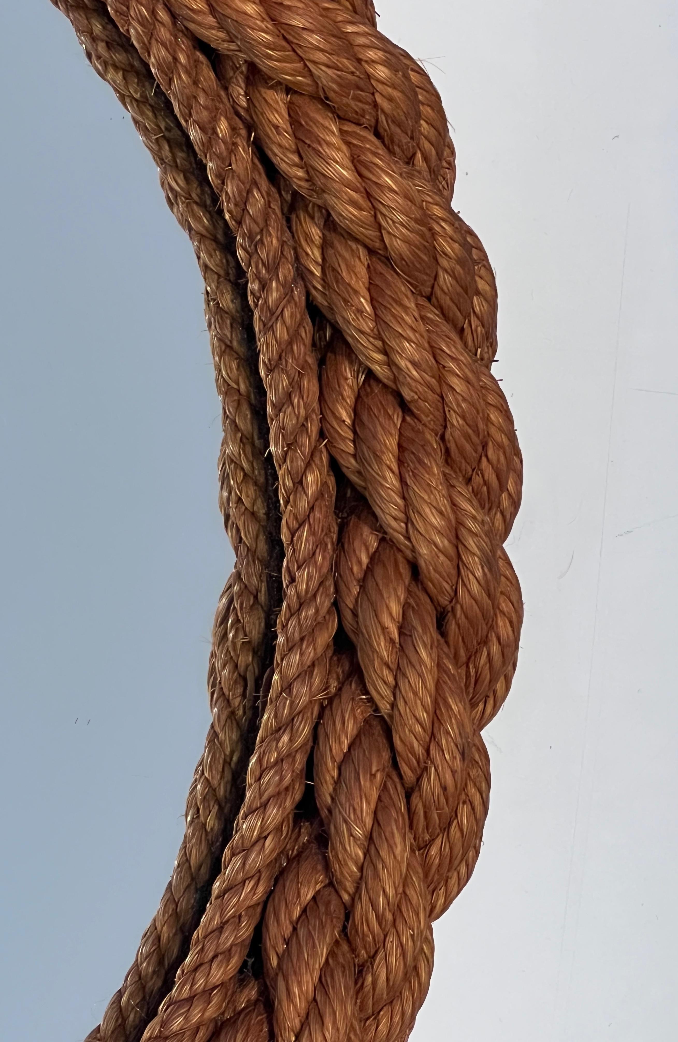 Round Rope Mirror in the Style of Audoux Minet For Sale 10