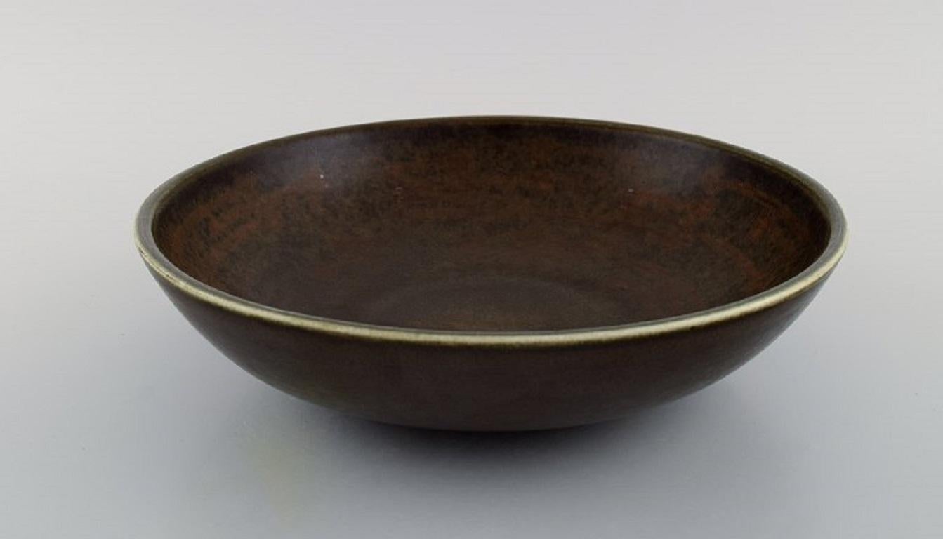 Round Rörstrand Bowl in Glazed Ceramics, Mid-20th C In Excellent Condition For Sale In Copenhagen, DK