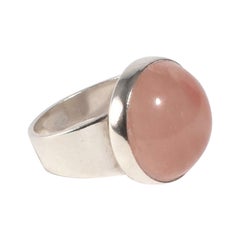 Vintage Round Rose Quartz Ring