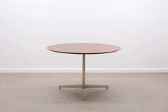 Round rosewood and chrome dining table, 60s Netherlands.