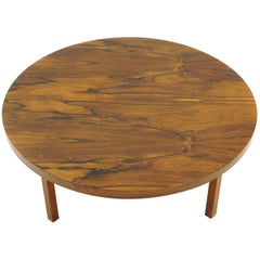 Round Rosewood Coffee Table by Milo Baughman, Excellent Condition