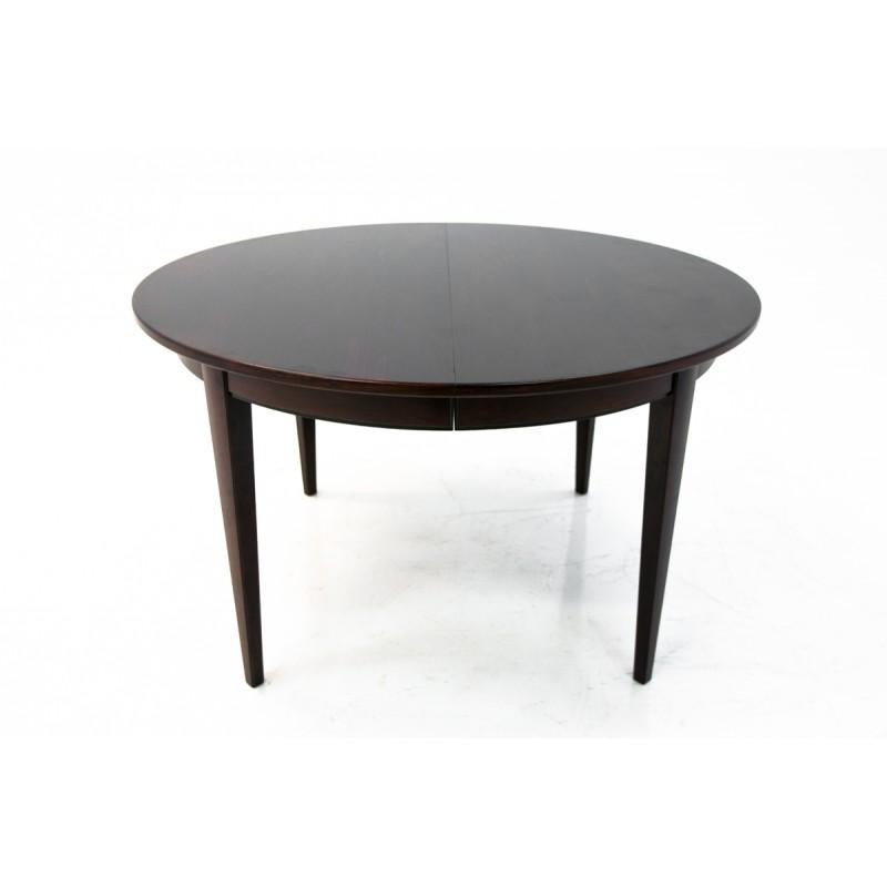Round Rosewood Dining Room Table in Danish Design In Good Condition In Chorzów, PL