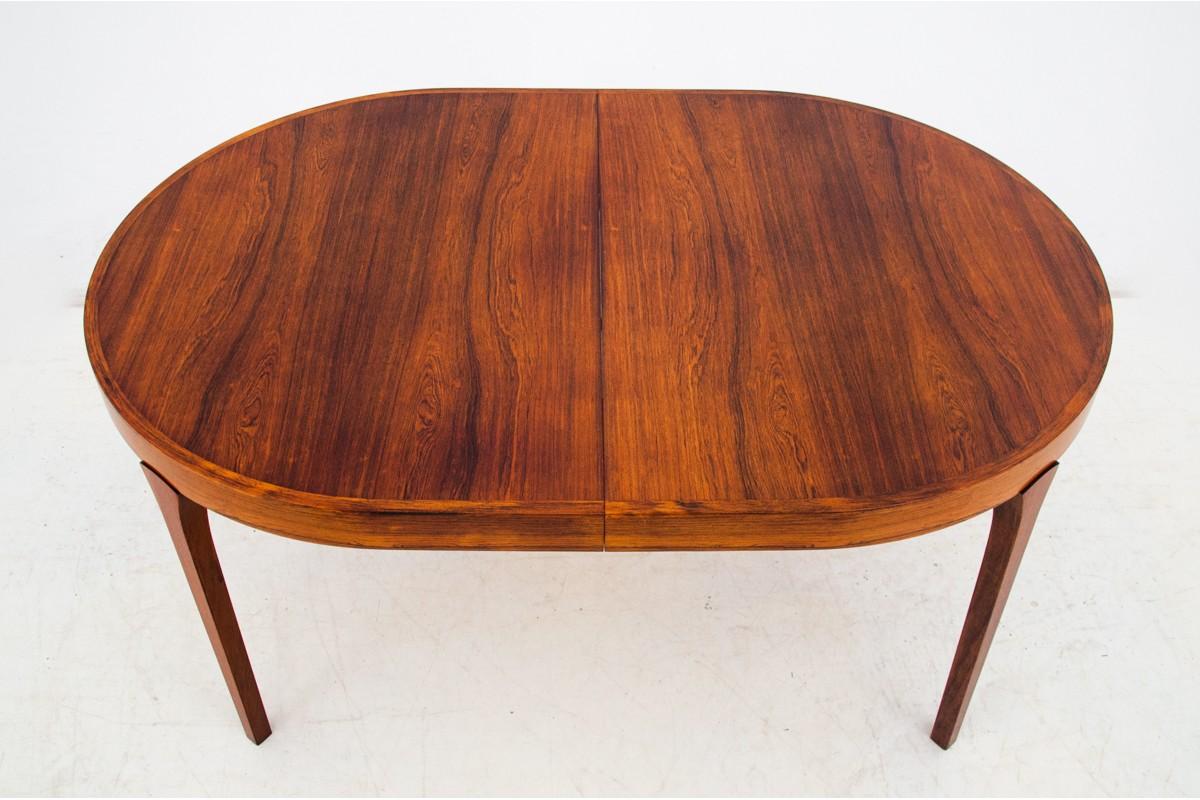 Danish Round Rosewood Dining Table by Omann Jun, Denmark, 1960