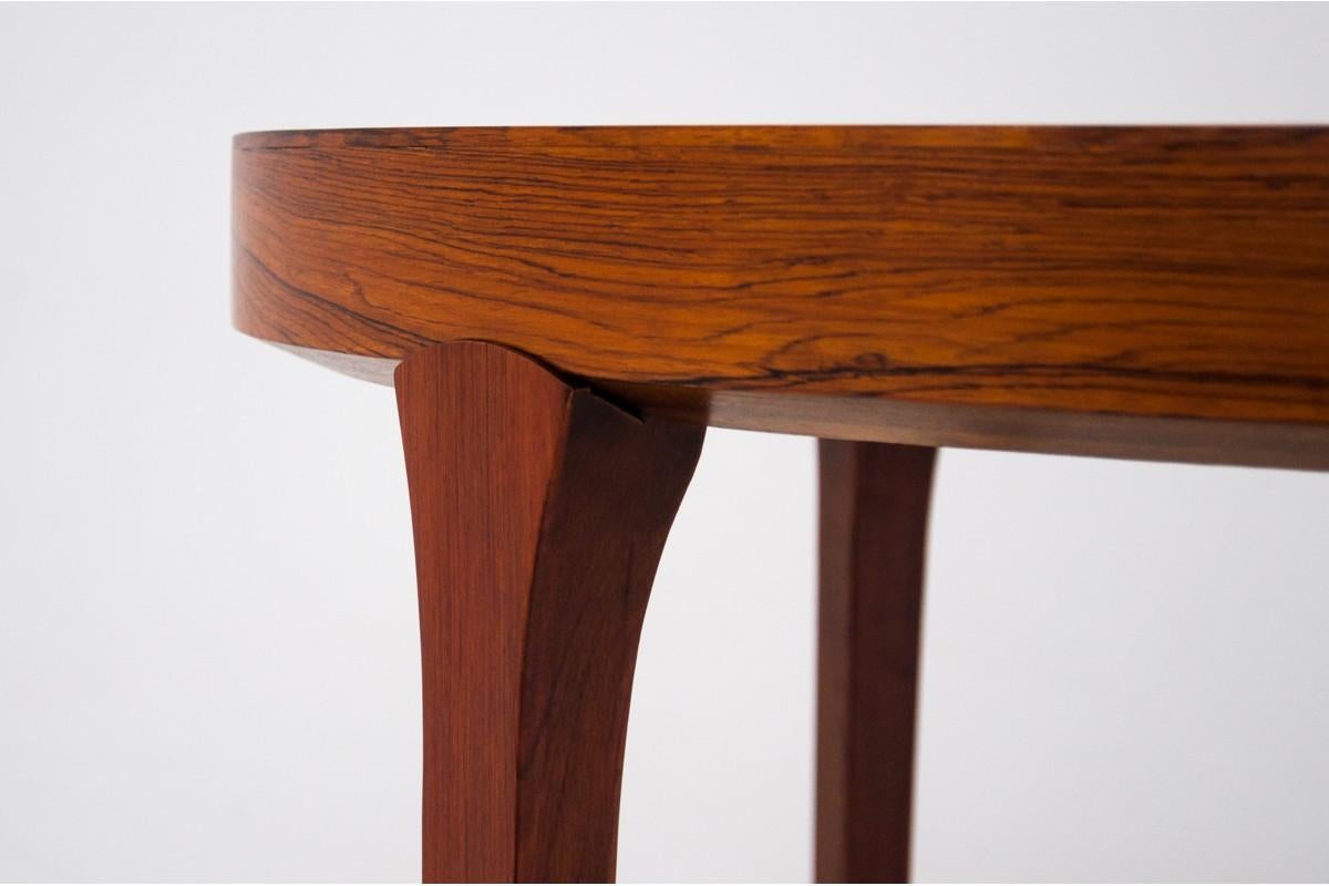 Mid-20th Century Round Rosewood Dining Table by Omann Jun, Denmark, 1960