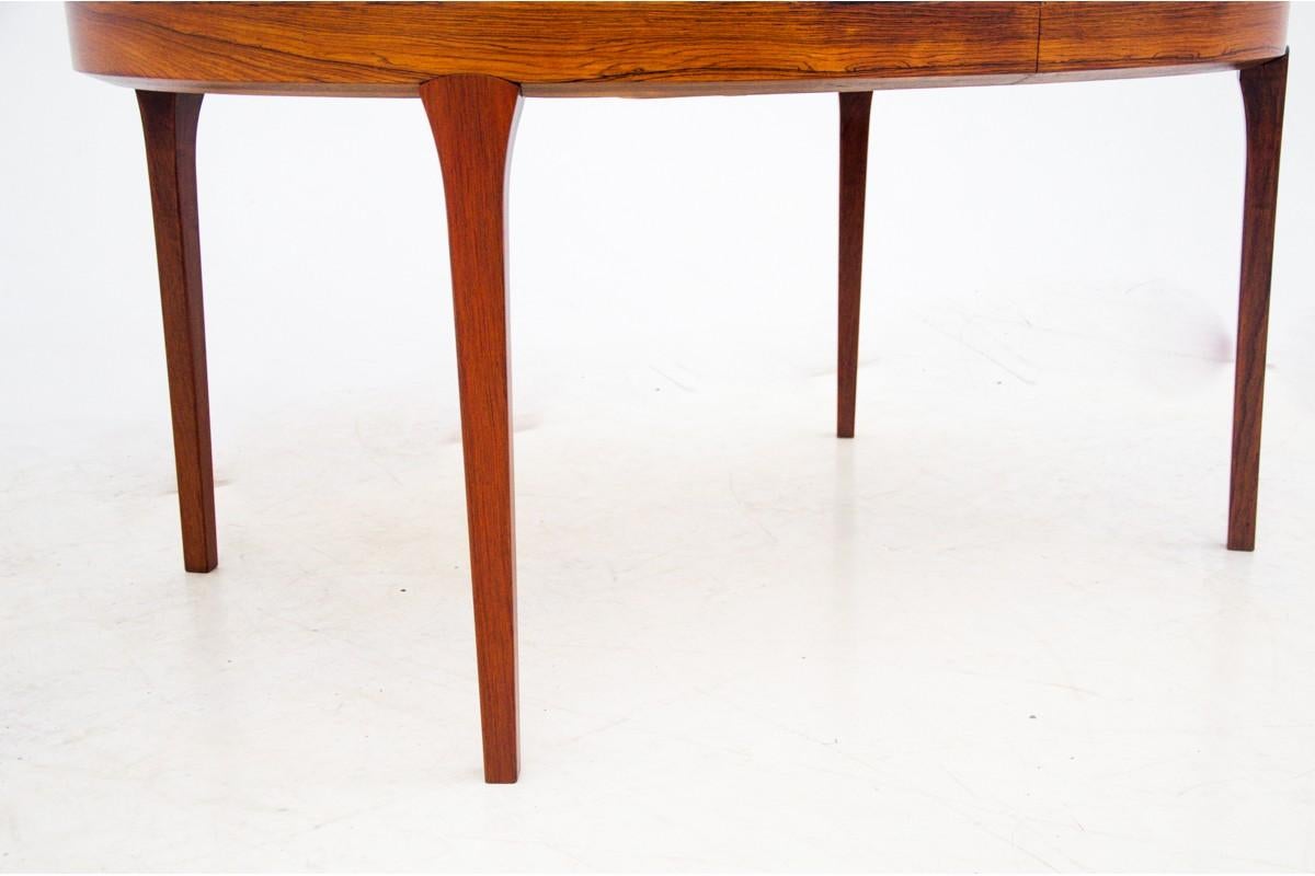 Round Rosewood Dining Table by Omann Jun, Denmark, 1960 1