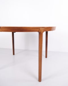 Round Rosewood Dining Table by Sannemanns Møbelfabrik, 1980s