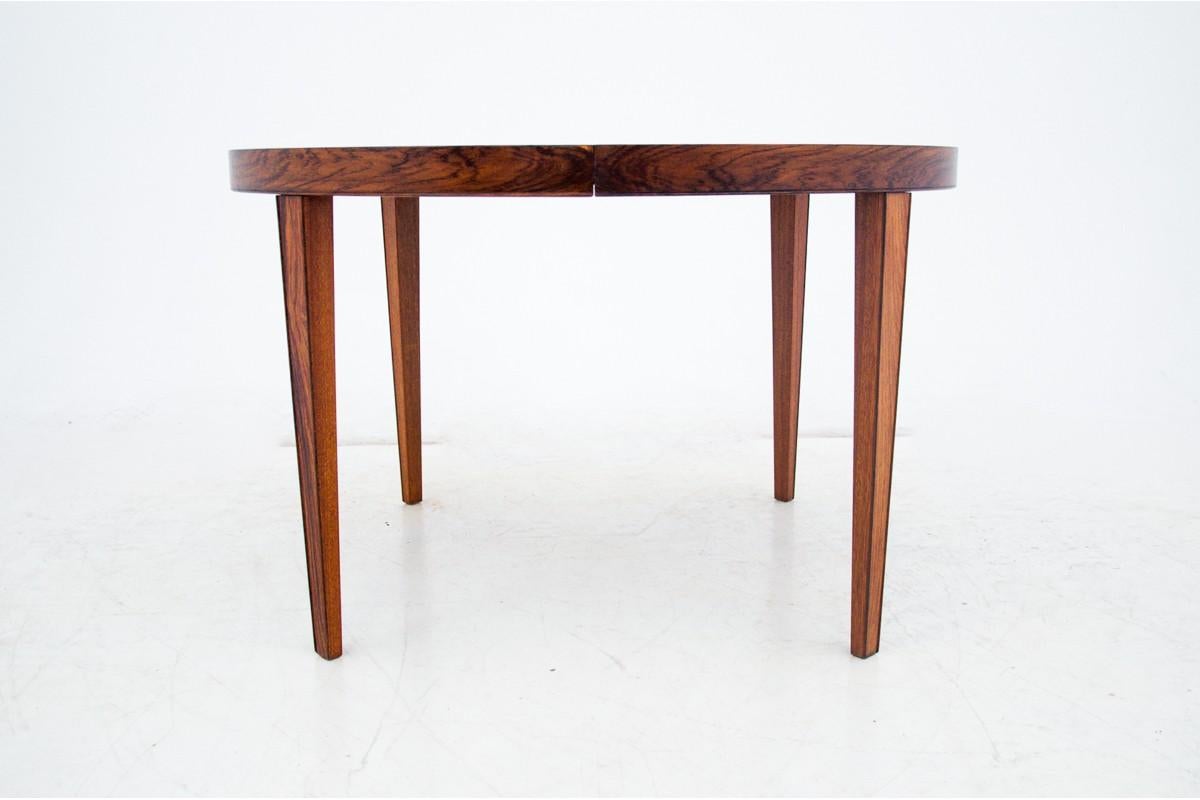 Round Rosewood Dining Table by Severin Hansen, Denmark, 1960 In Good Condition In Chorzów, PL