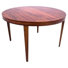 Round rosewood dining table, Danish design, 1960s