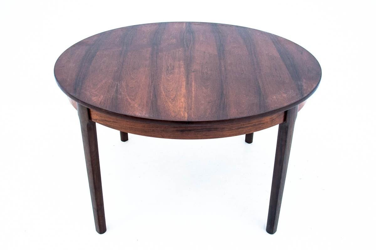 Danish Round Rosewood Dining Table, Denmark, 1960s For Sale