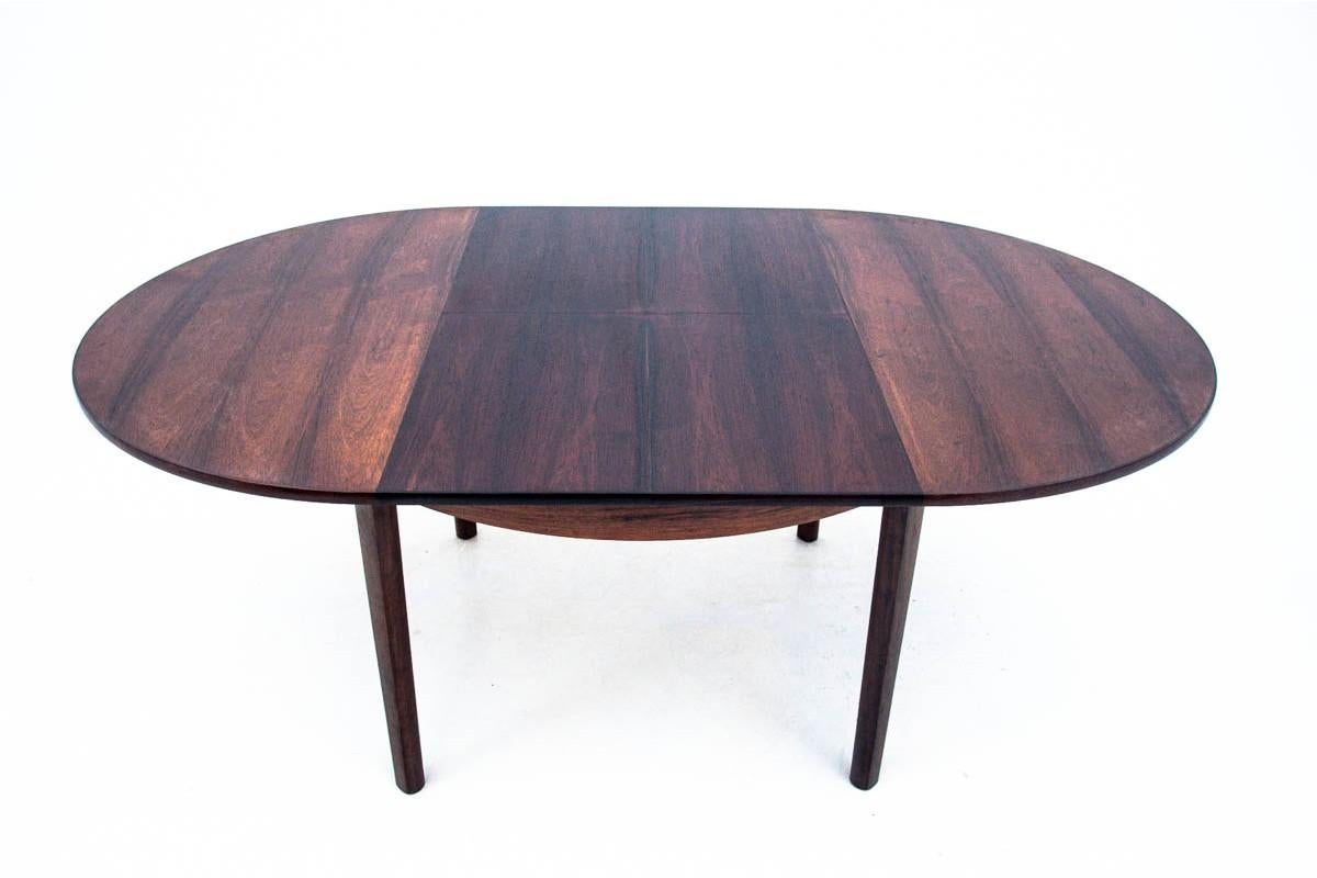 Round Rosewood Dining Table, Denmark, 1960s For Sale 1