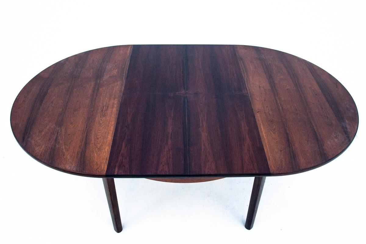 Round Rosewood Dining Table, Denmark, 1960s For Sale 3