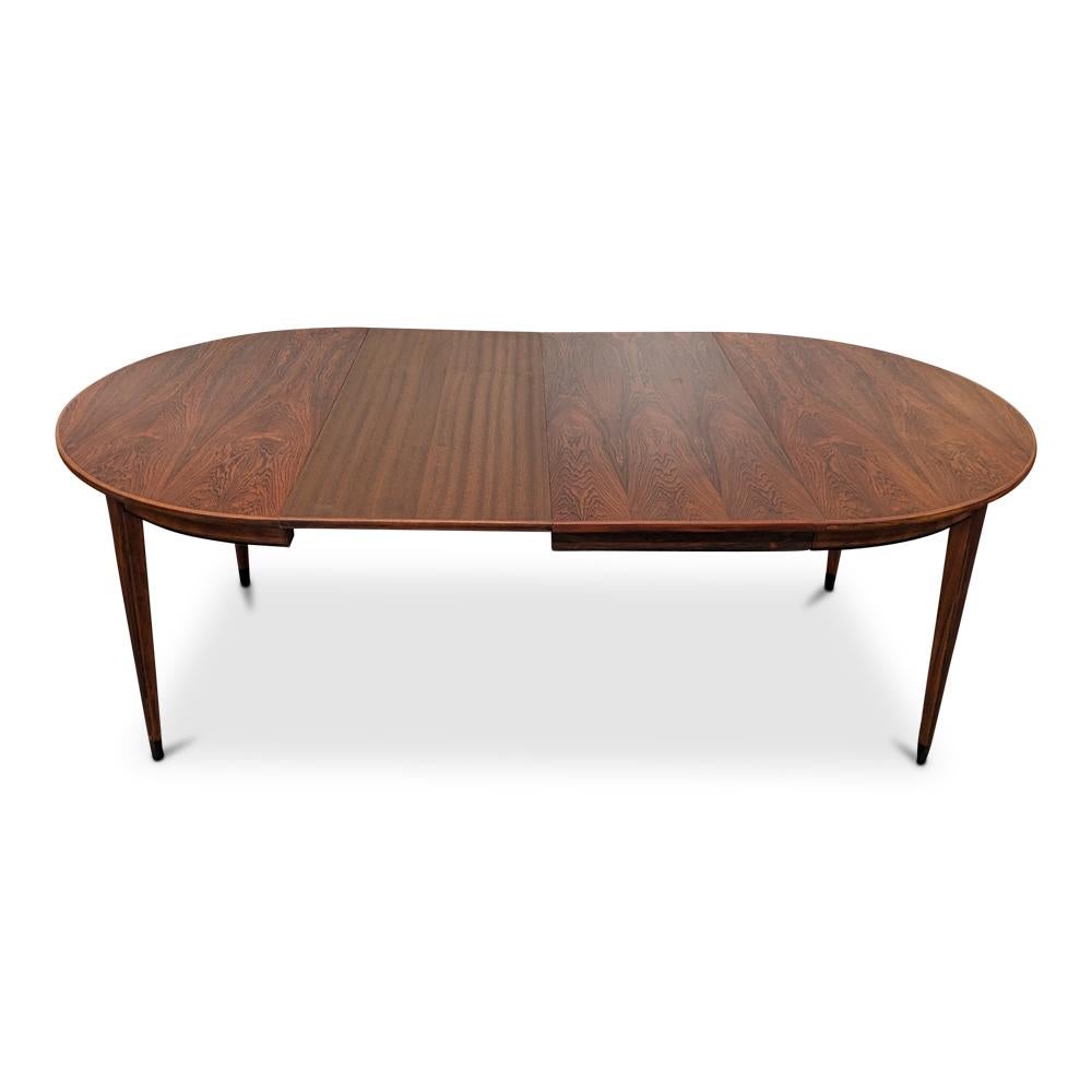 Round Rosewood Dining Table w 2 Leaves - 0823110 Vintage Danish Mid Century 6