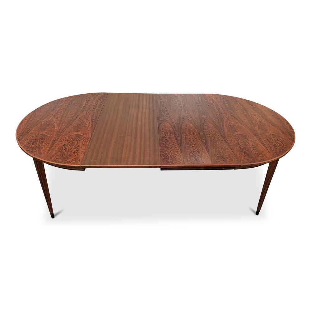 Round Rosewood Dining Table w 2 Leaves - 0823110 Vintage Danish Mid Century 7