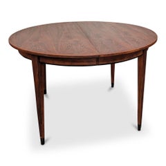 Round Rosewood Dining Table w 2 Leaves - 0823110 Vintage Danish Mid Century