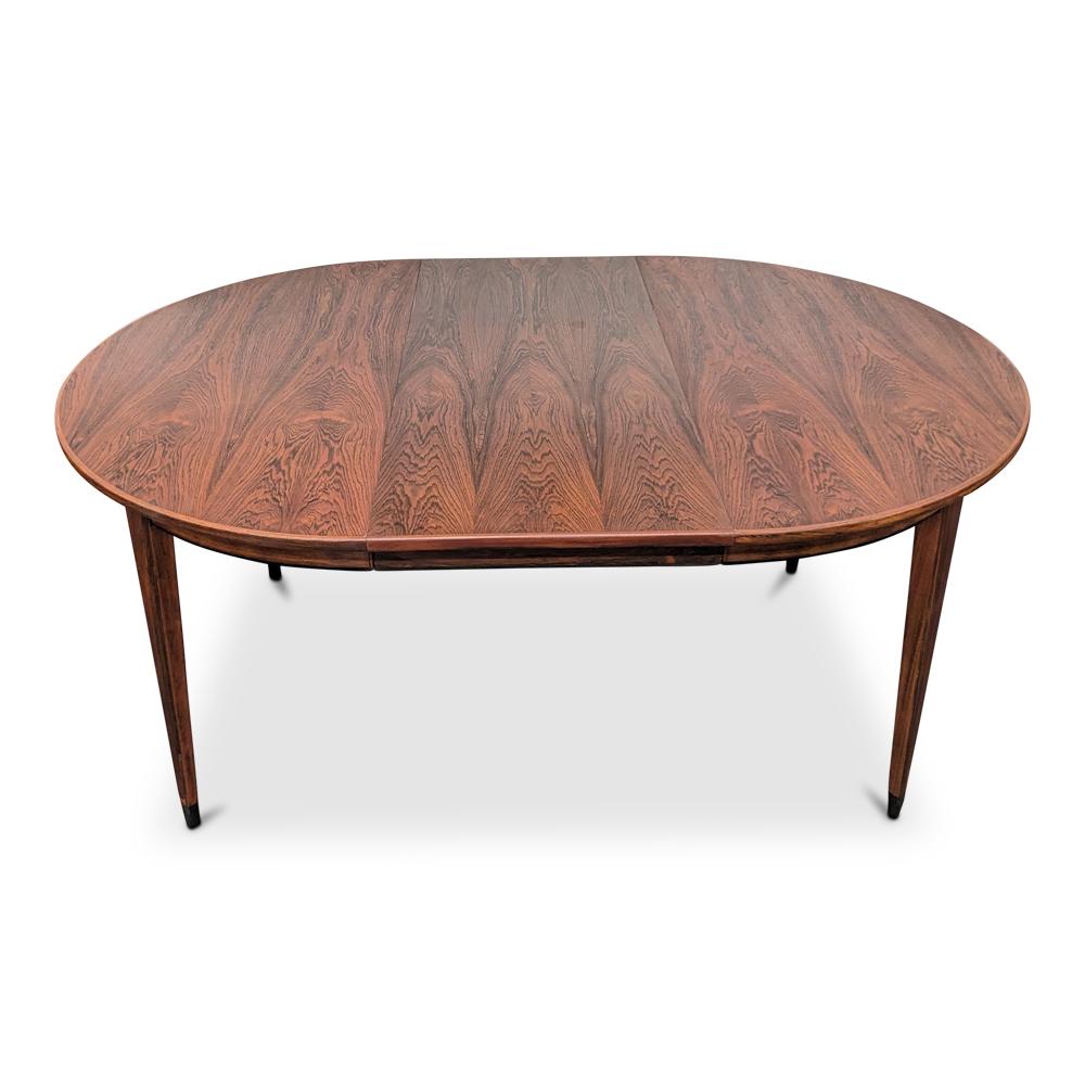 Round Rosewood Dining Table w 2 Leaves - 0823110 Vintage Danish Mid Century 2