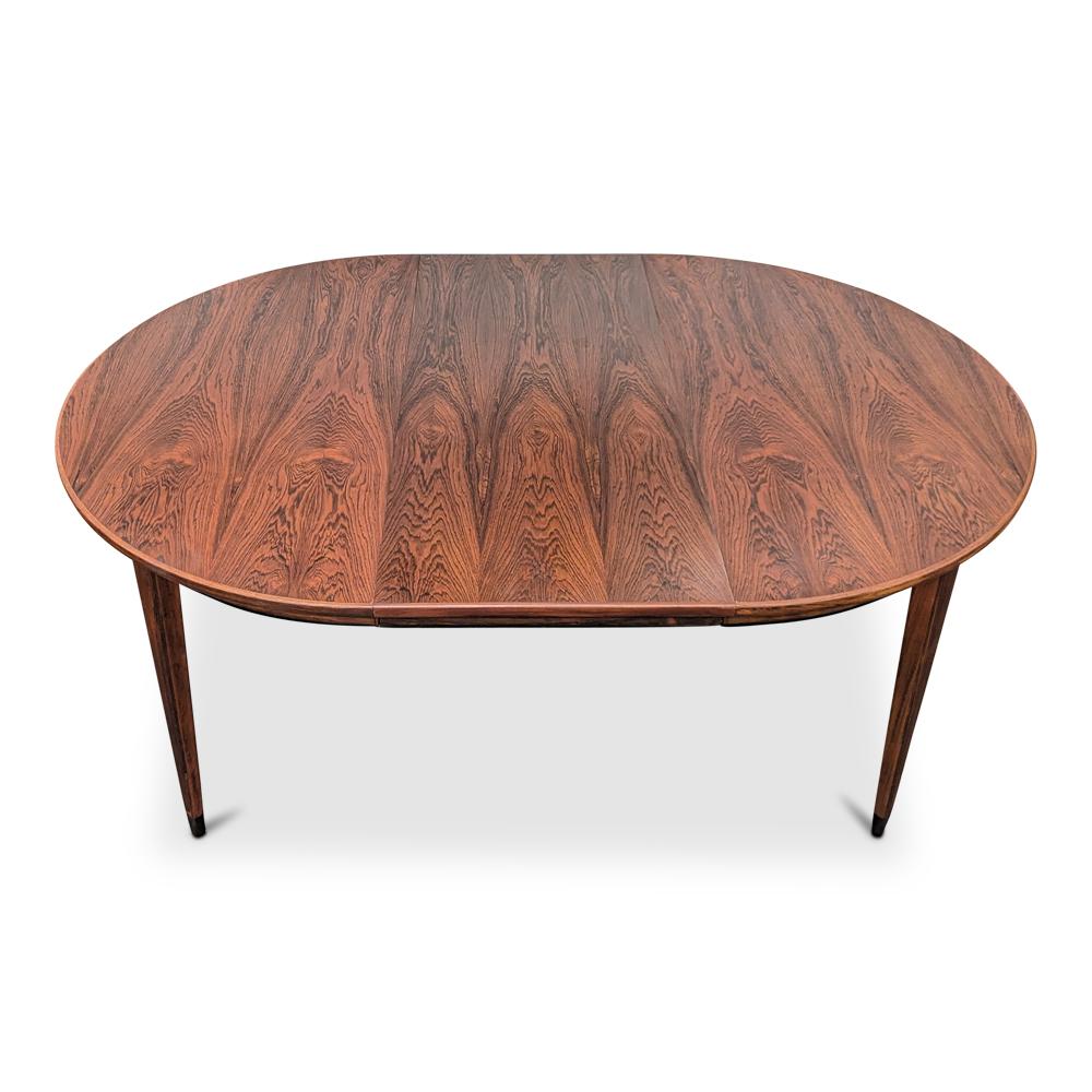 Round Rosewood Dining Table w 2 Leaves - 0823110 Vintage Danish Mid Century 3