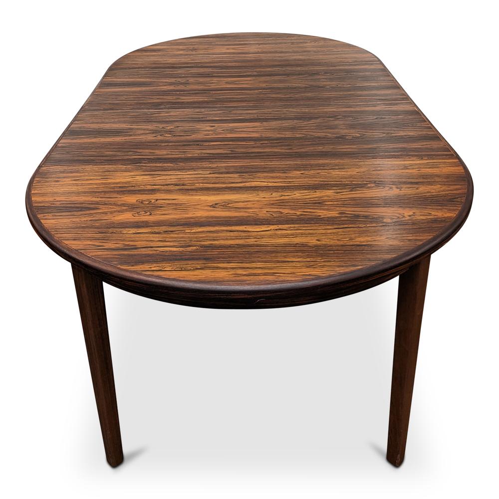 Round Rosewood Dining Table w 2 Leaves - 0823170 Vintage Danish Mid Century 4