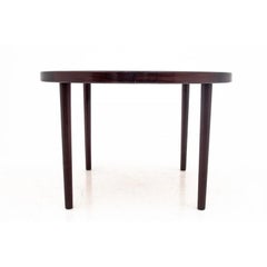 Round Mahogany Folding Dining Table in Danish Design