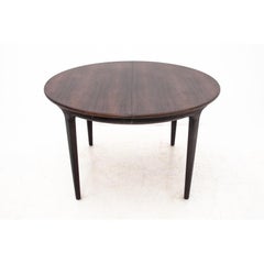 Round Rosewood Folding Dining Table in Danish Design