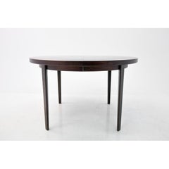 Round Rosewood Folding Dining Table in Danish Design