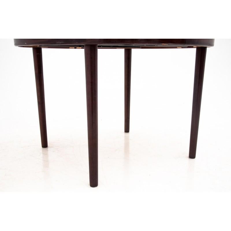 Late 20th Century Round Mahogany Folding Dining Table in Danish Design