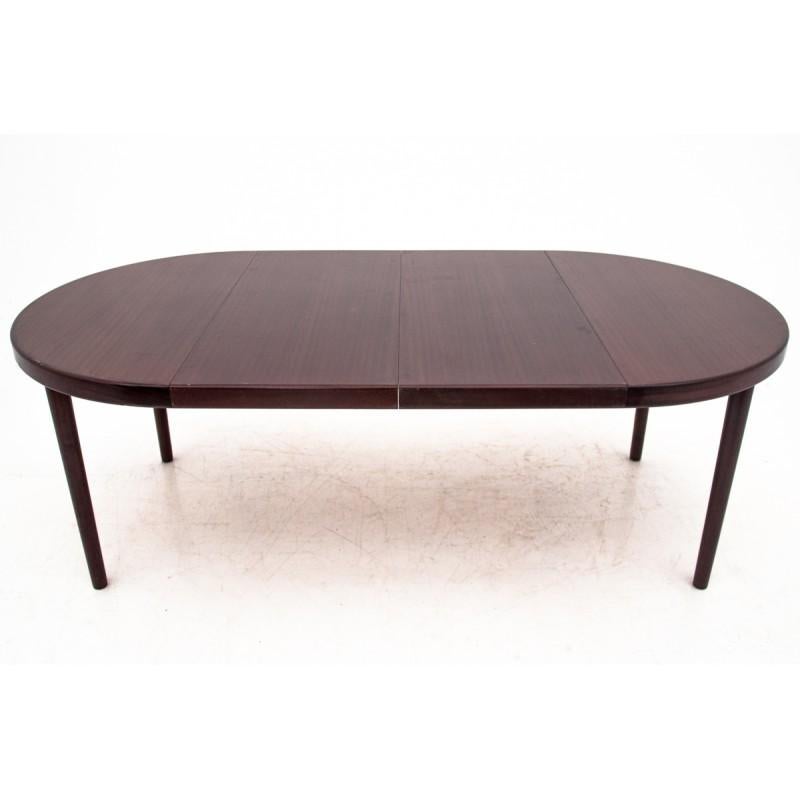 Round Mahogany Folding Dining Table in Danish Design 1