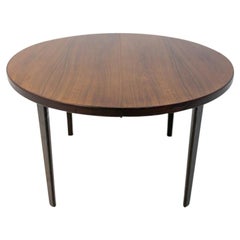 Round Rosewood Folding Dining Table in Danish Design