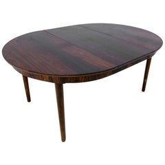 Round Rosewood Folding Dining Table in Danish Design