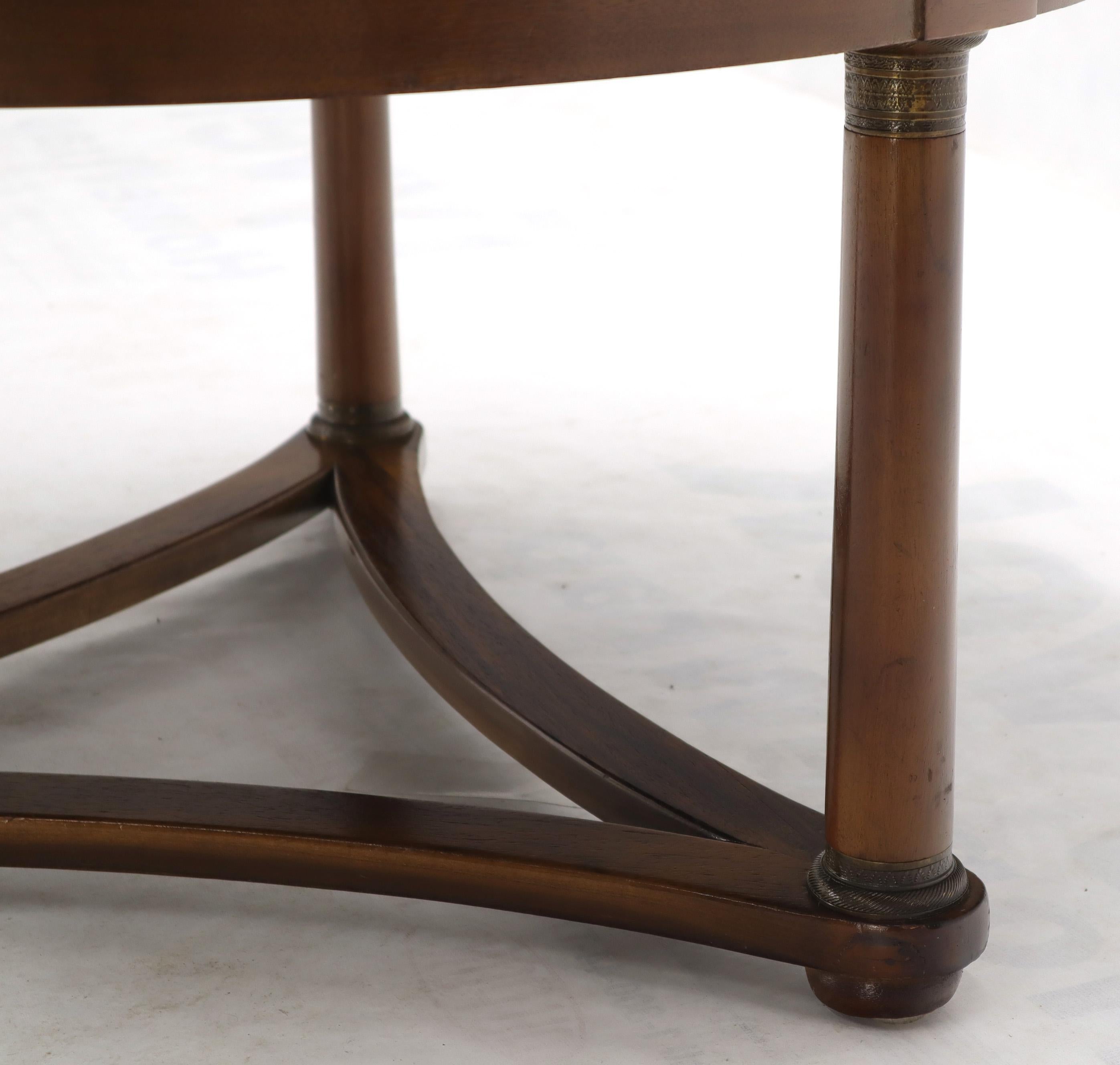 Round Rosewood Neoclassical Rosewood Banded Top Coffee Center Table For Sale 3