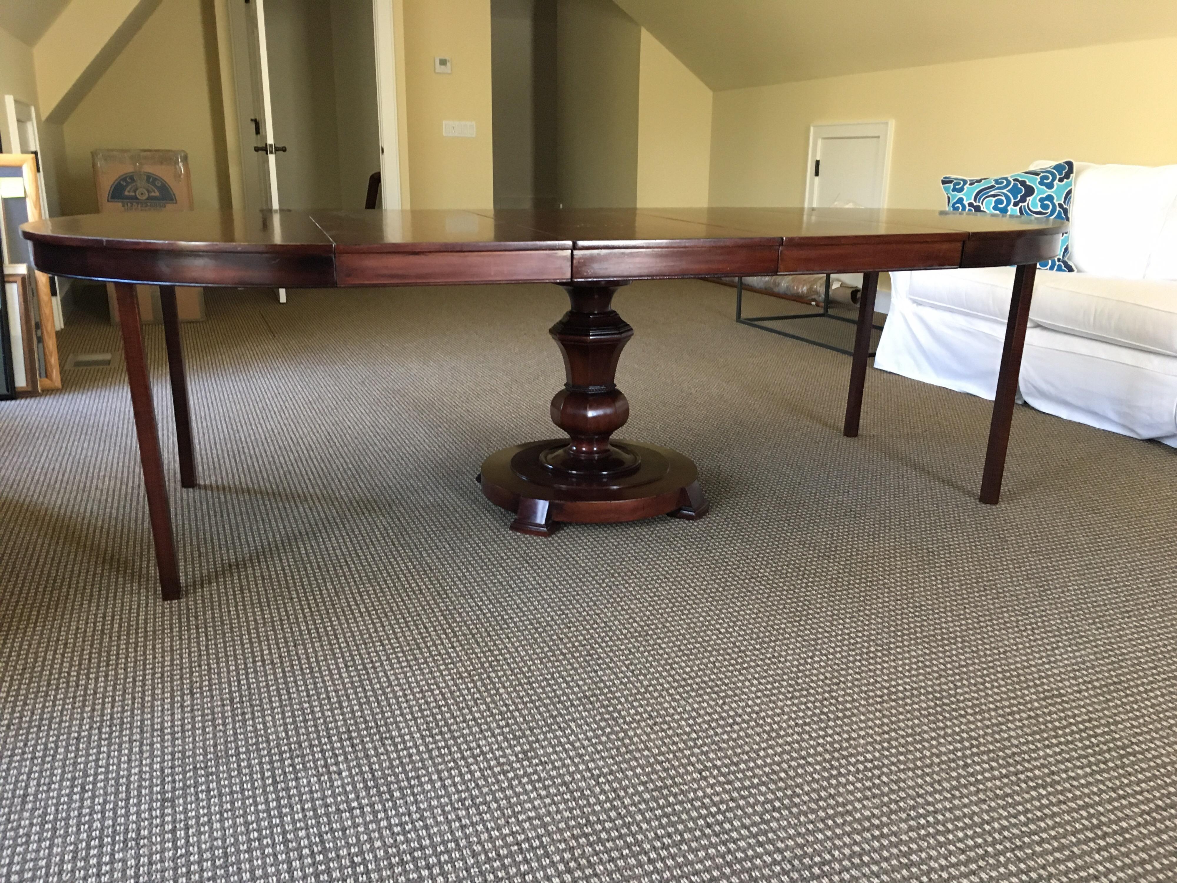 Round Rosewood Pedestal Center or Dining Table, 1950s by Maitland Ward For Sale 3