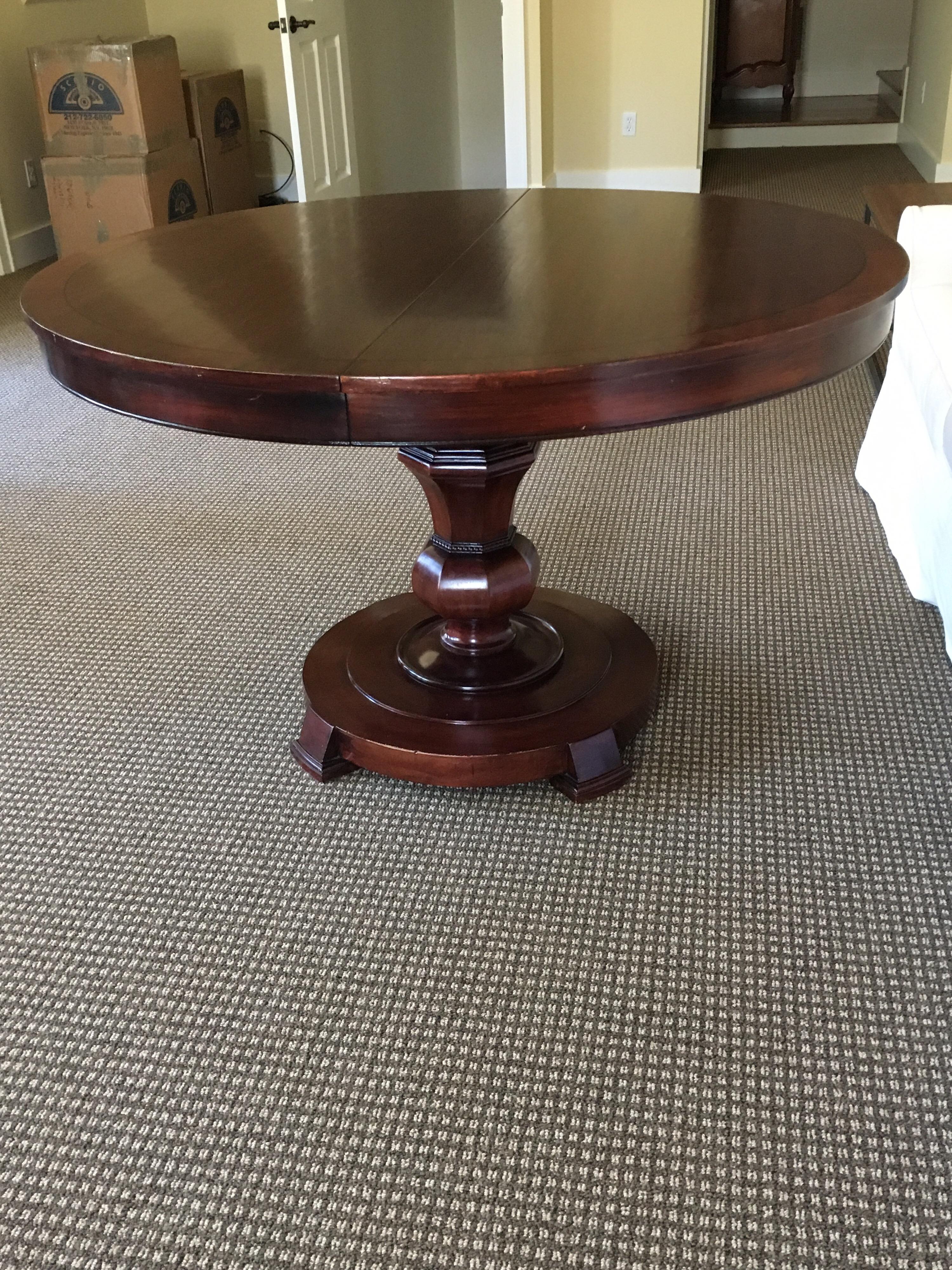 Round Rosewood Pedestal Center or Dining Table, 1950s by Maitland Ward For Sale 4