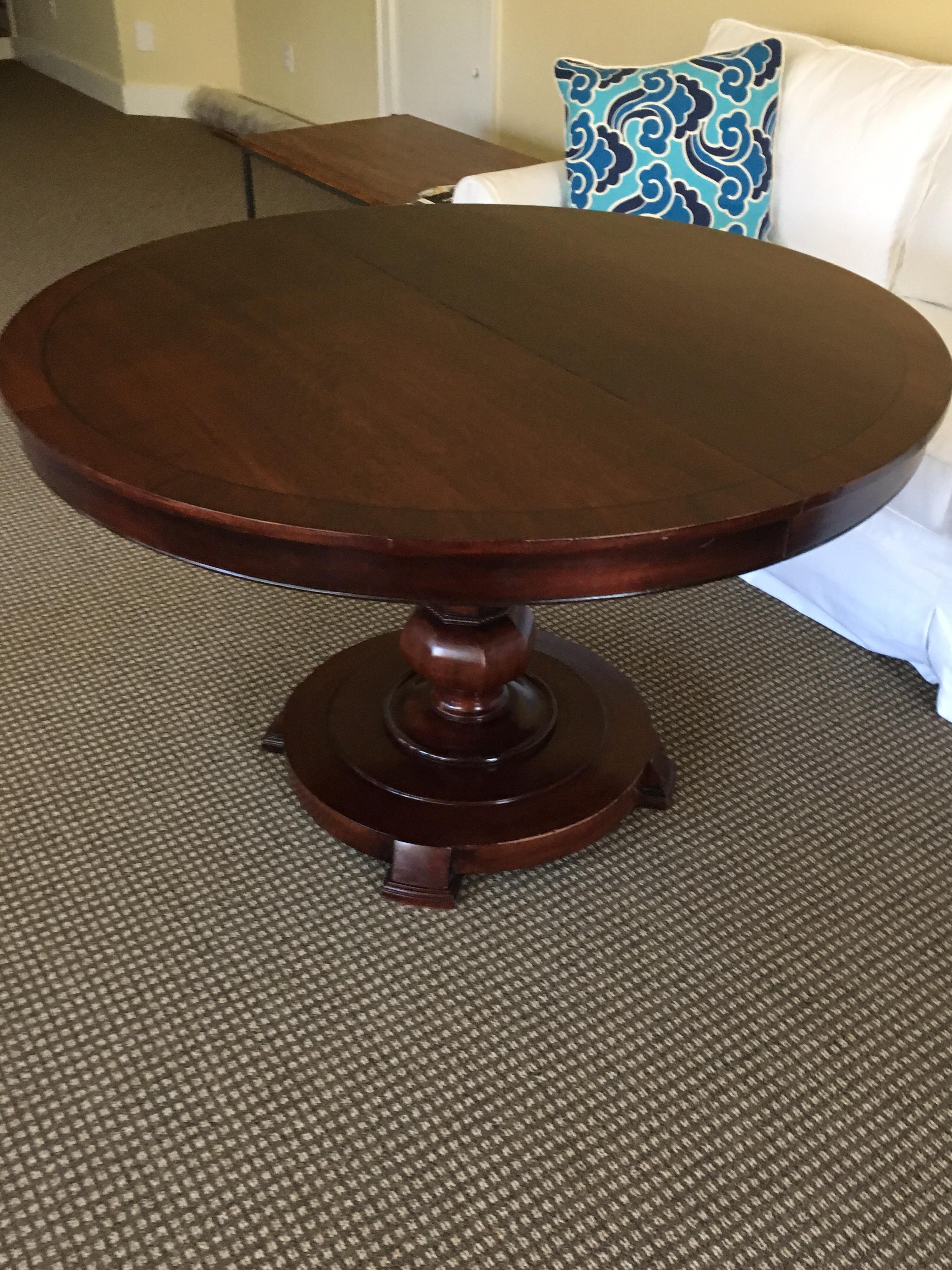 Round Rosewood Pedestal Center or Dining Table, 1950s by Maitland Ward For Sale 7