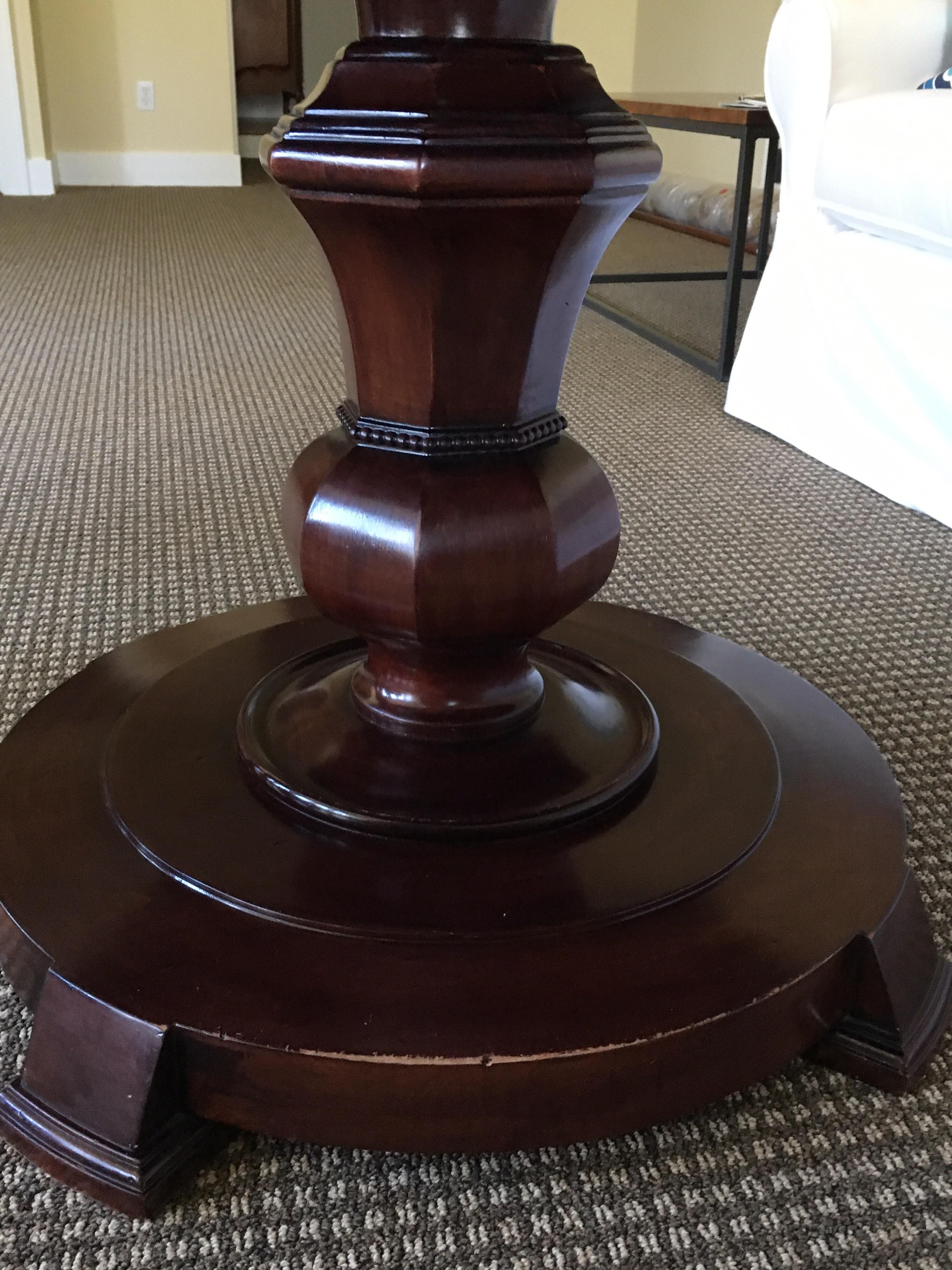 Round Rosewood Pedestal Center or Dining Table, 1950s by Maitland Ward For Sale 8