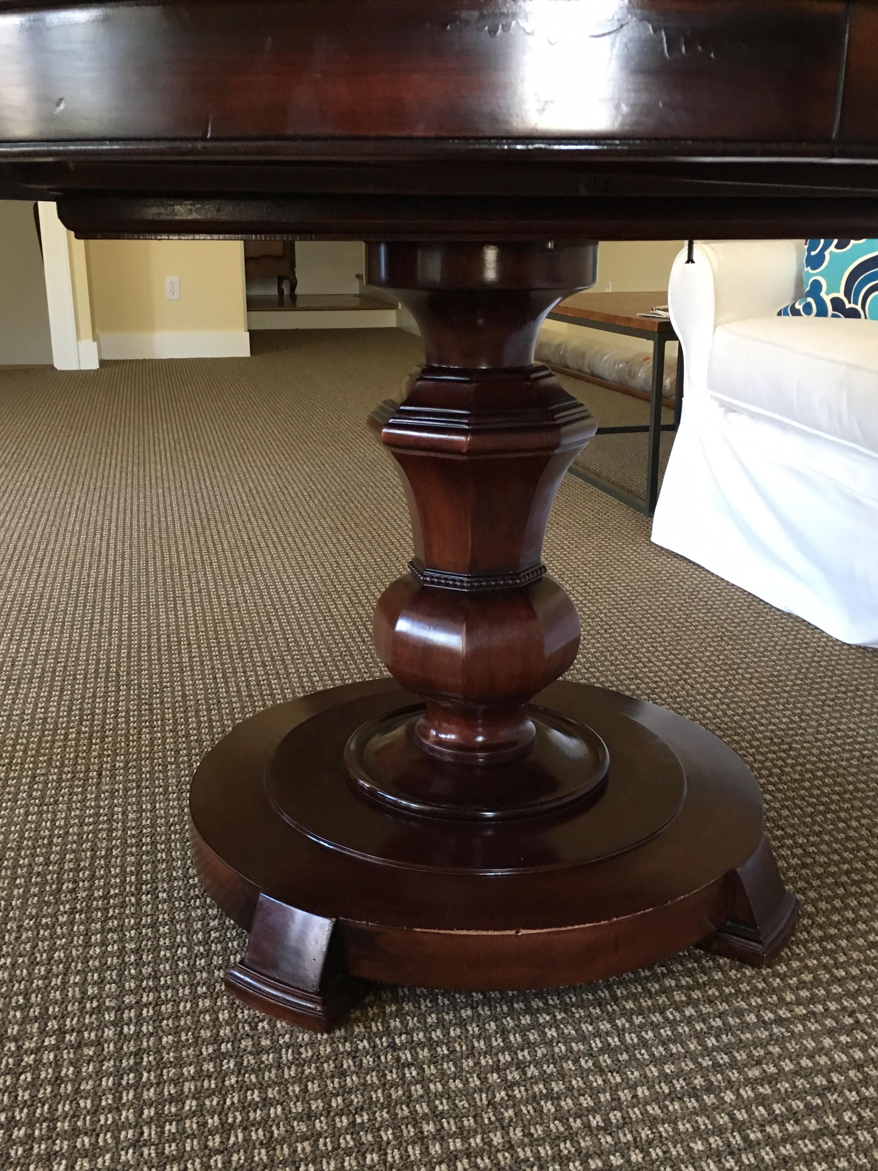 Round Rosewood Pedestal Center or Dining Table, 1950s by Maitland Ward For Sale 9