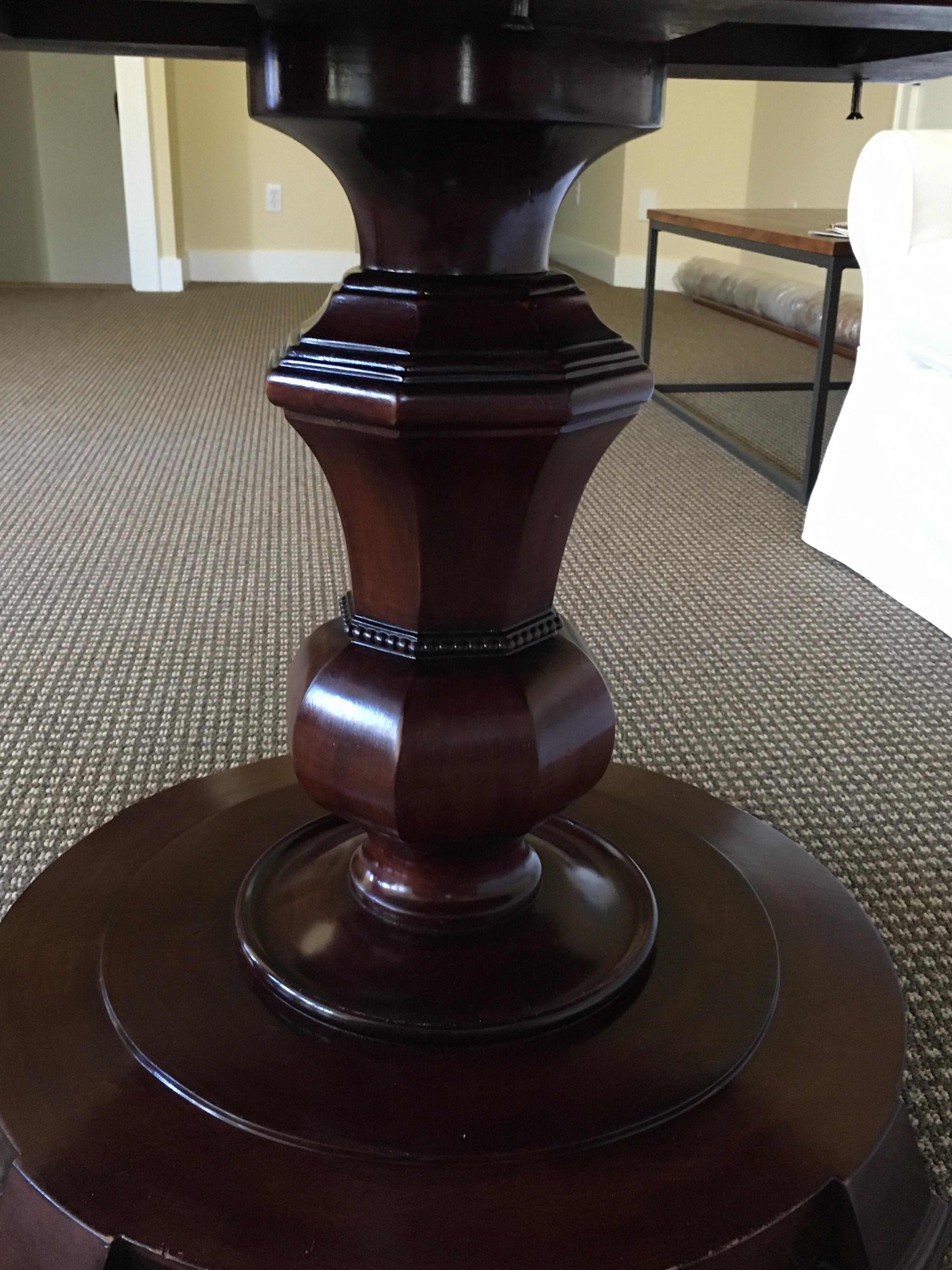 Round Rosewood Pedestal Center or Dining Table, 1950s by Maitland Ward For Sale 10