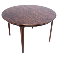 Round Rosewood Table, Denmark, 1960s, Renovated