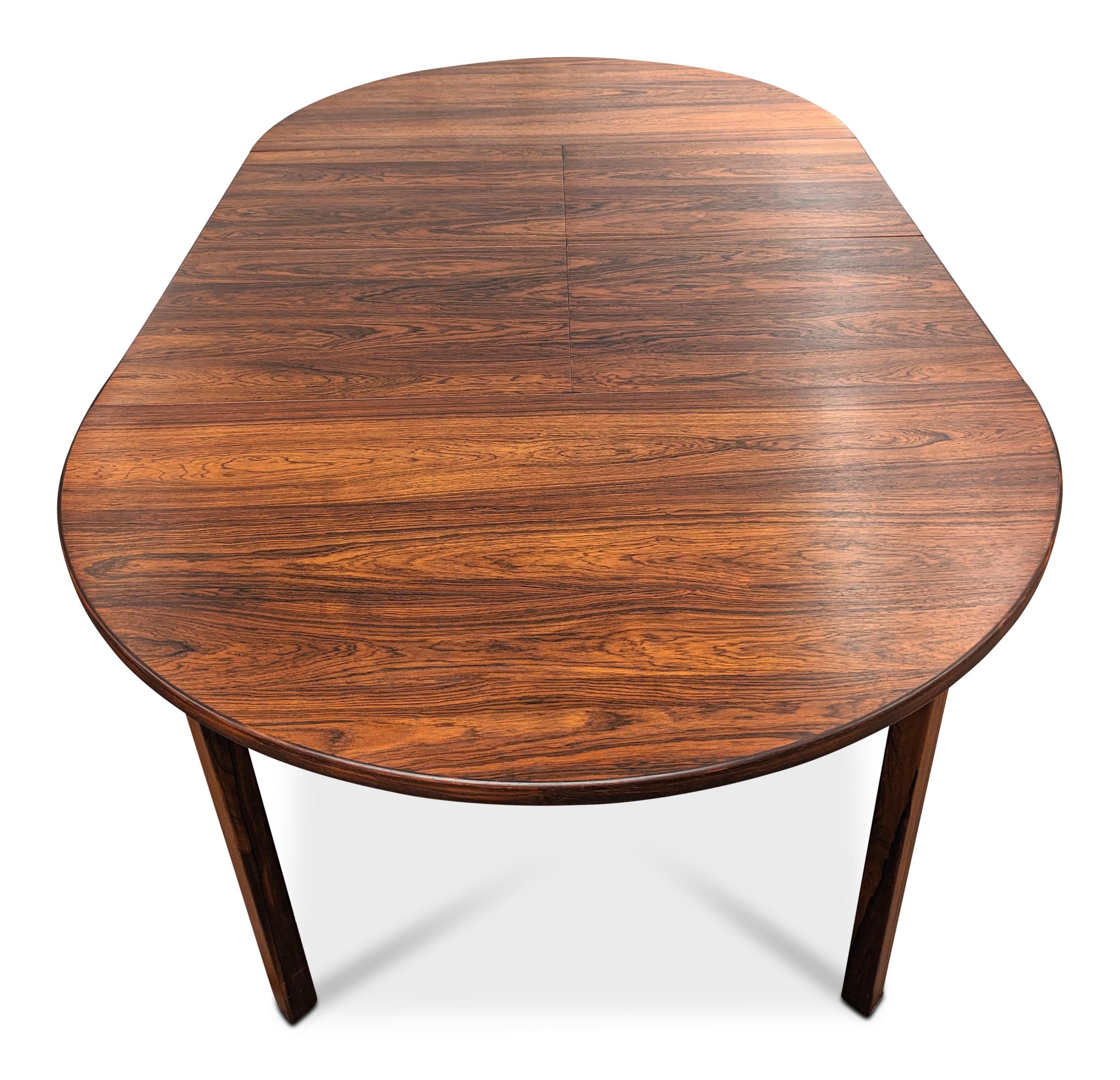 Round Rosewood Table w 2 Butterfly Leaves - 022435 Vintage Danish Modern 7