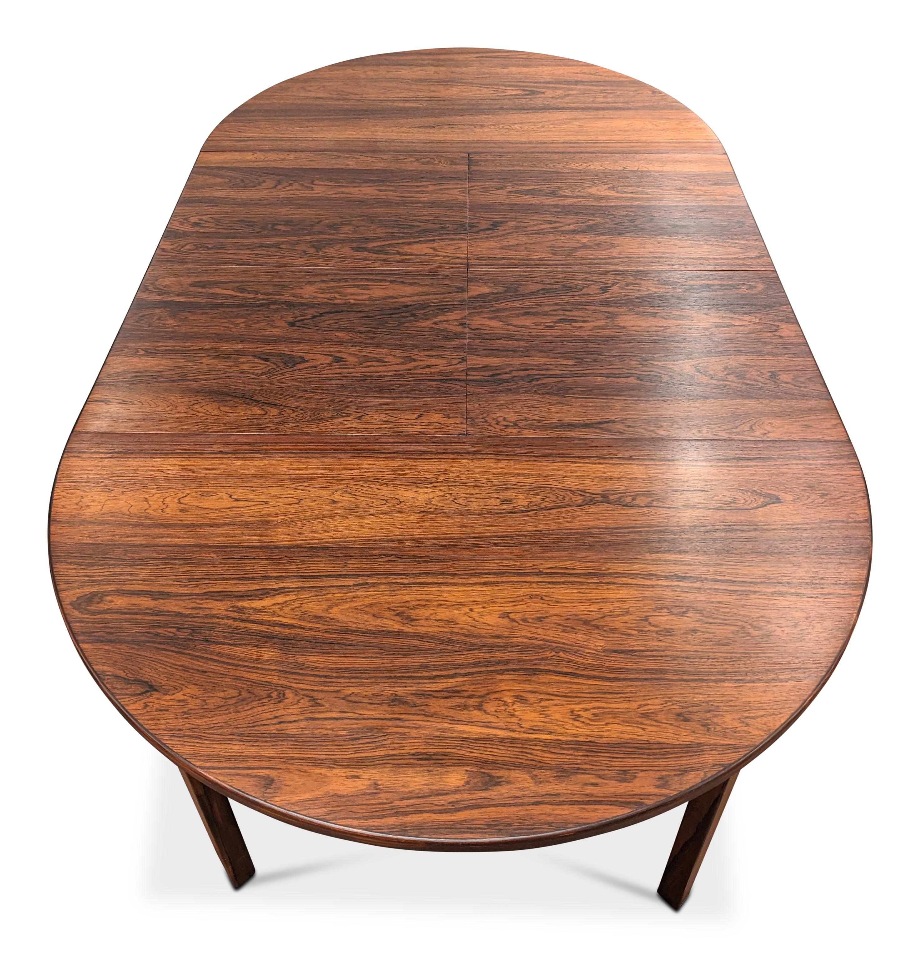 Round Rosewood Table w 2 Butterfly Leaves - 022435 Vintage Danish Modern 8
