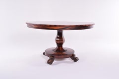 19th Century Romantic Round Veneered Rosewood Tilt Top Breakfast English Table