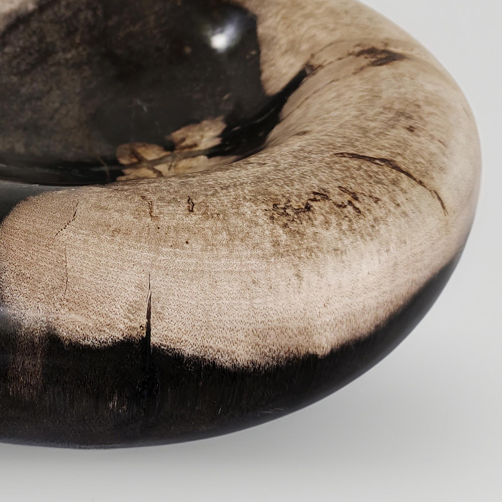 Contemporary Round & Round • Hand Carved Petrified Wood Bowls by Odditi For Sale