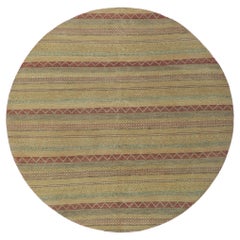 Runder runder Teppich mit Streifen und traditionellem, modernem Stil