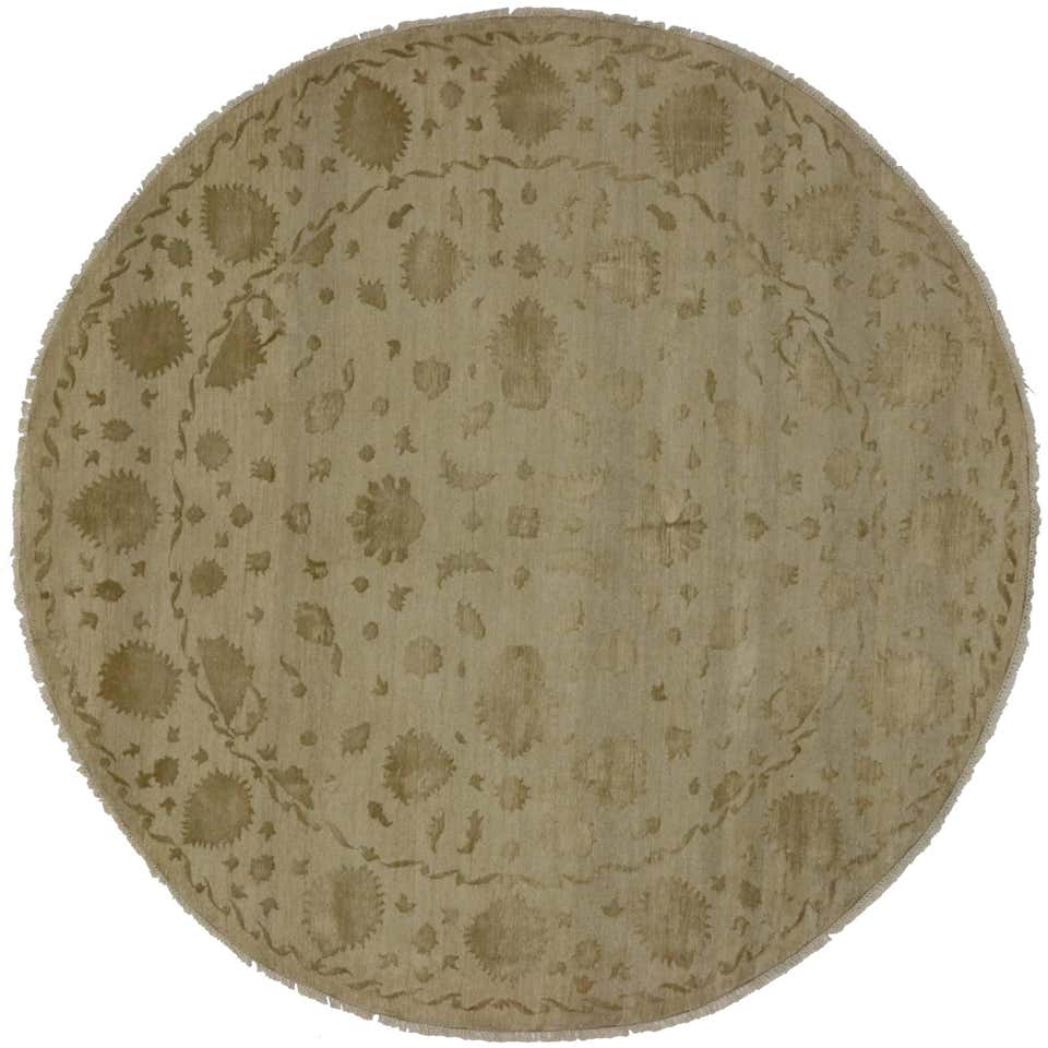 Vintage Indian Round Area Rug, Circular Rug with Traditional Style For ...