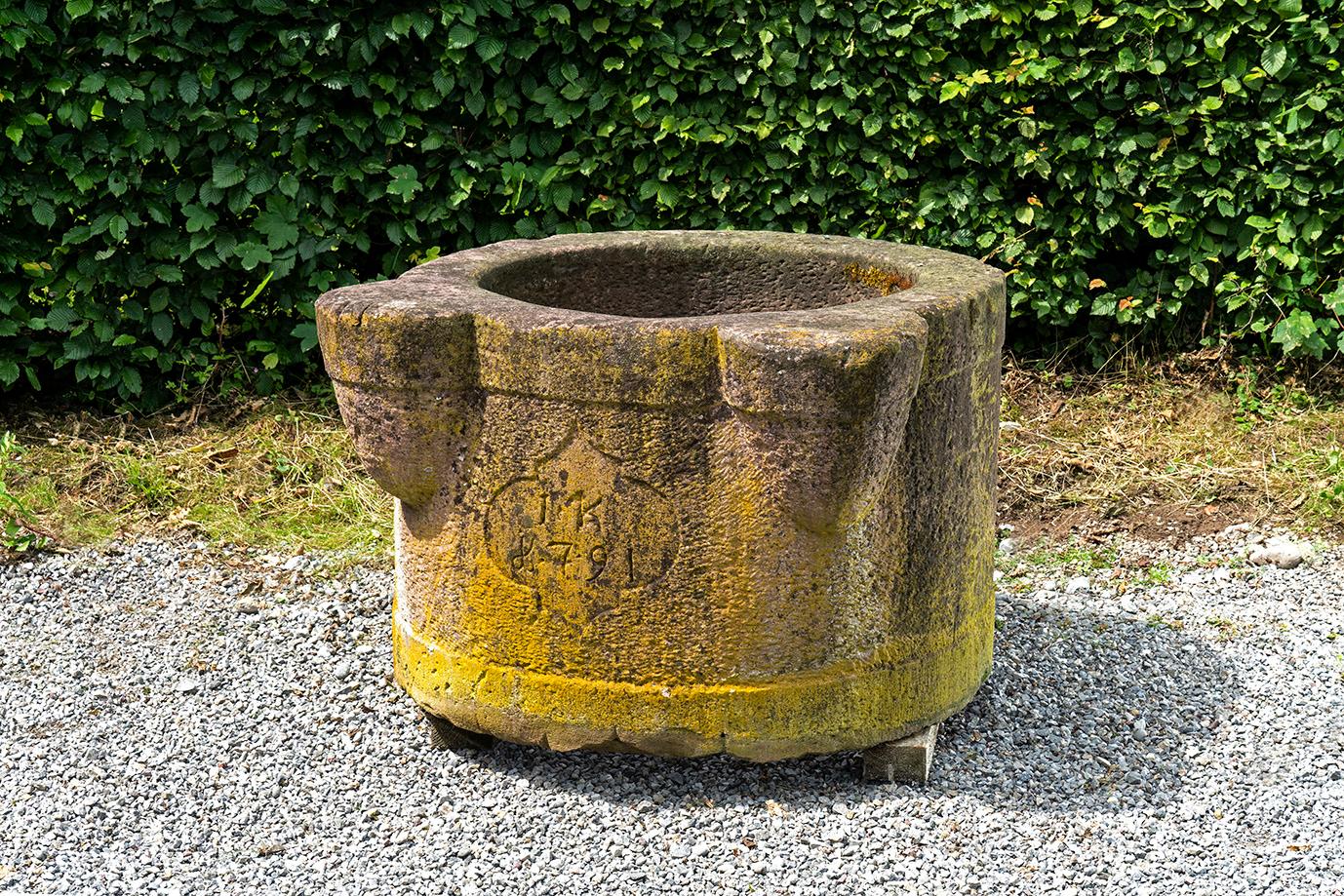 French Round Sandstone Trough from 1791, Wellhead