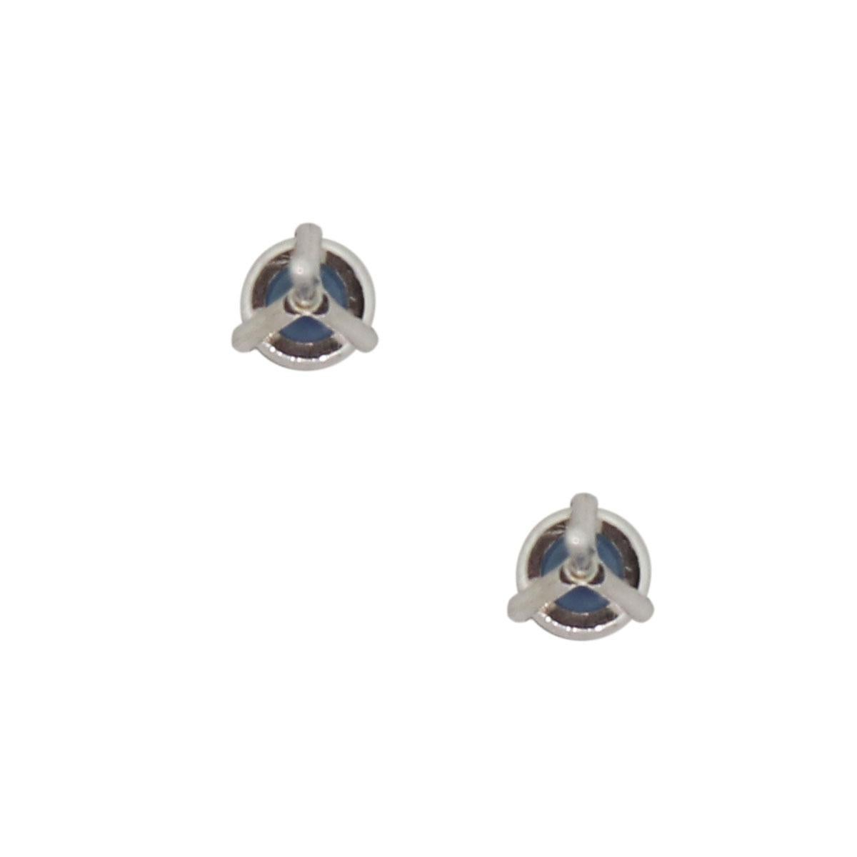 Round Cut Round Sapphire Stud Earrings