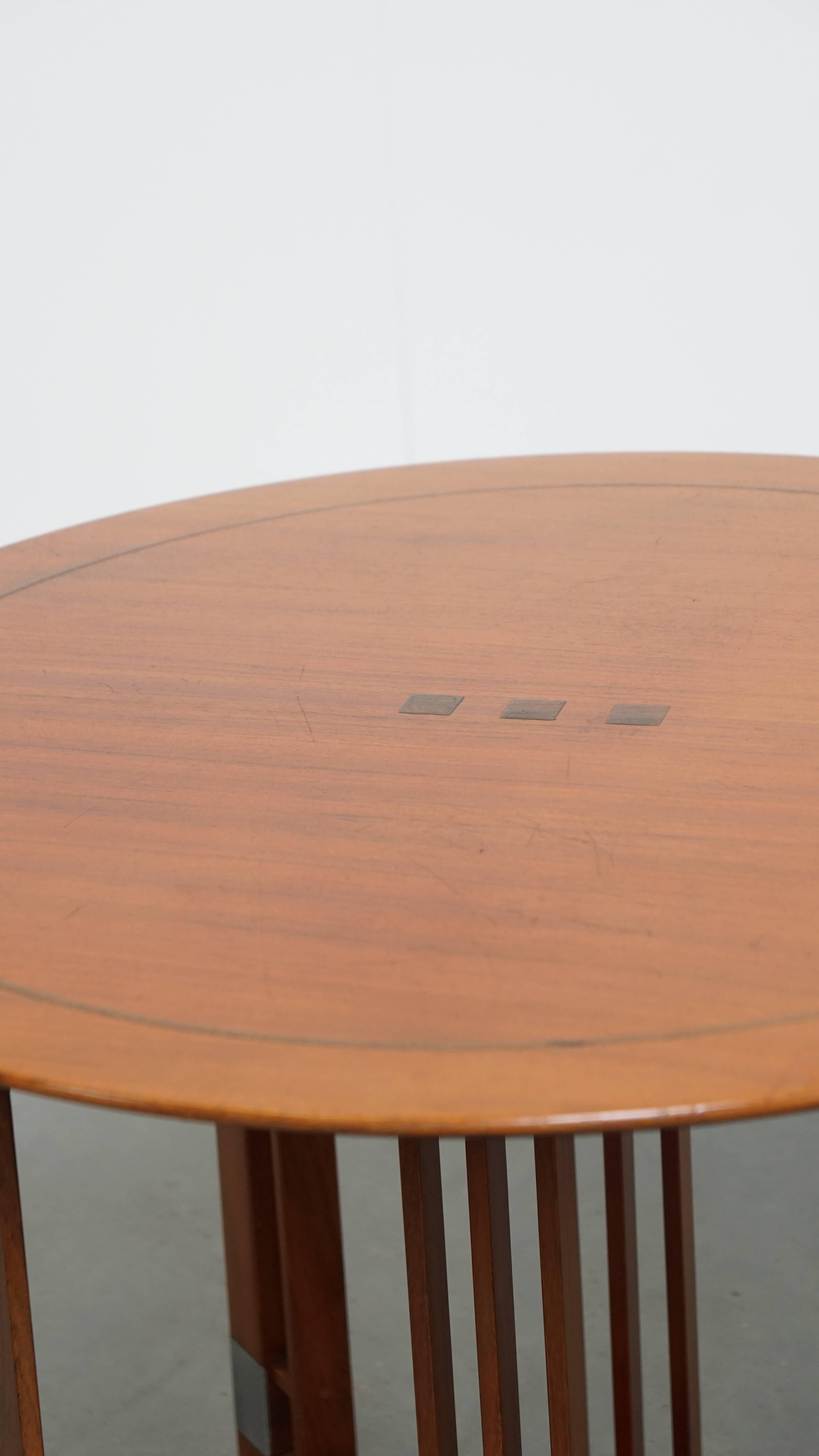 Wood Round Schuitema Side/Coffee Table in Art Deco For Sale